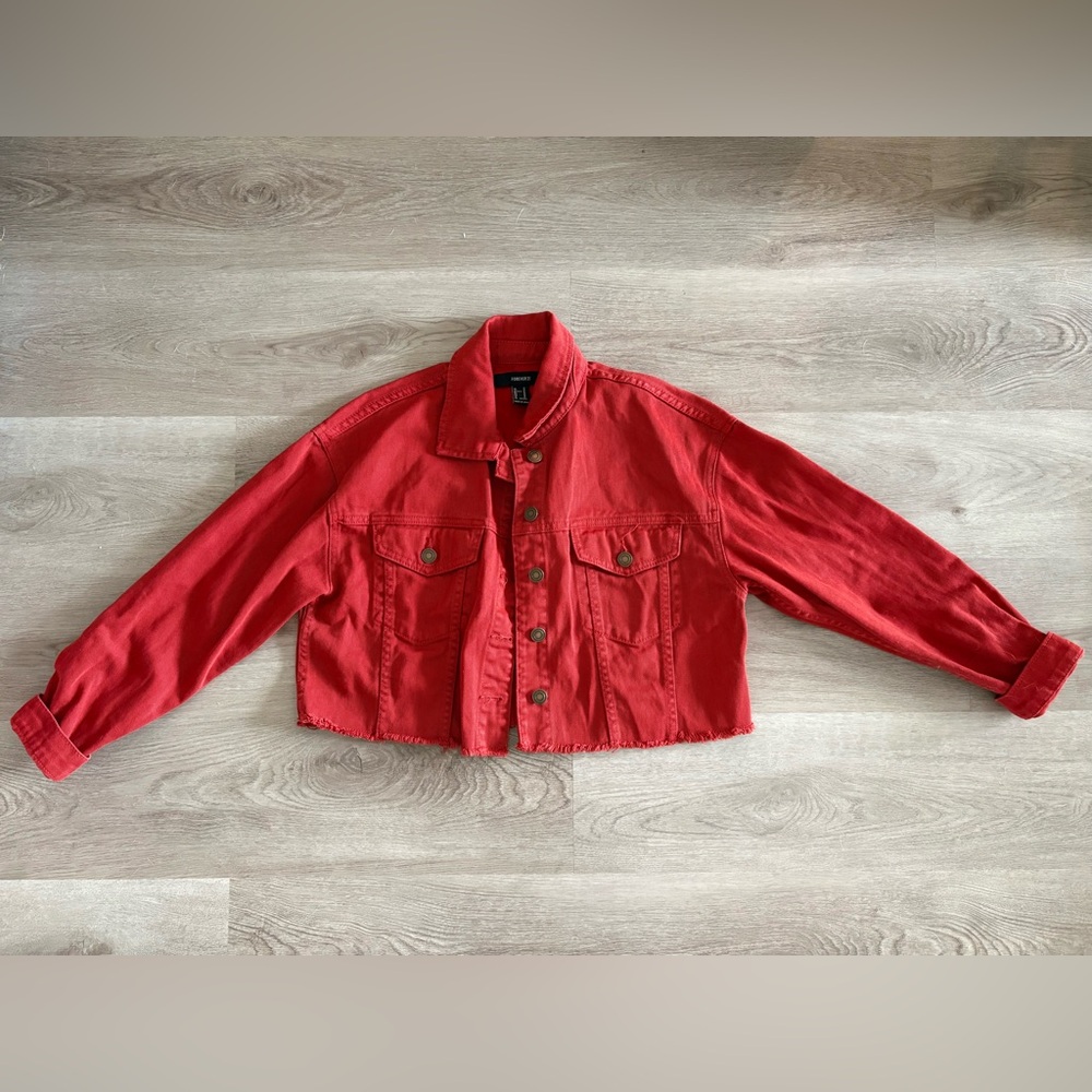 Forever 21 Scarlet Denim Jacket